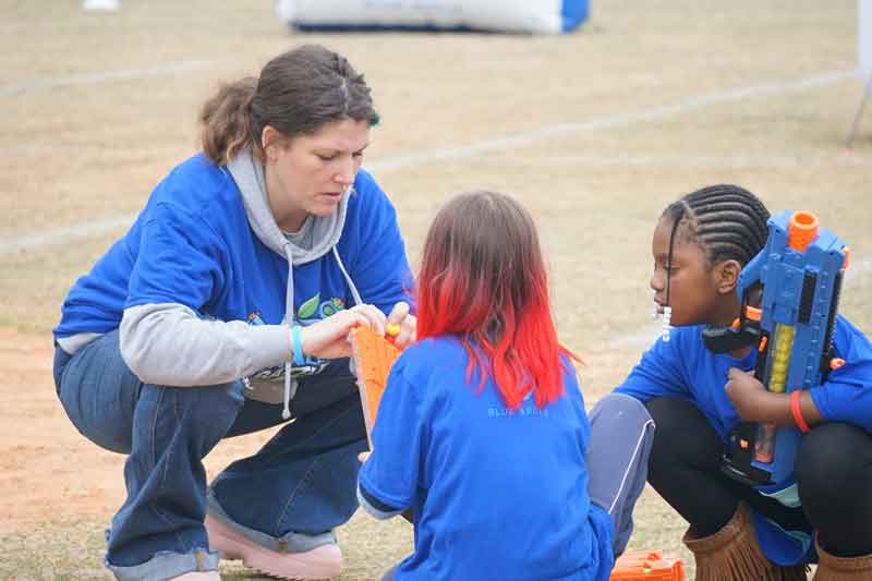 Parents with Kids at Blue Apple events