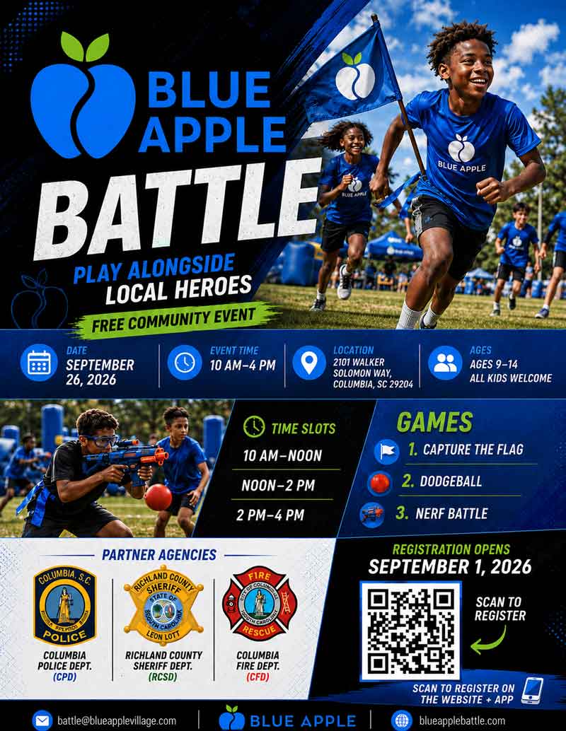 Blue Apple Battle Event Flyer 3